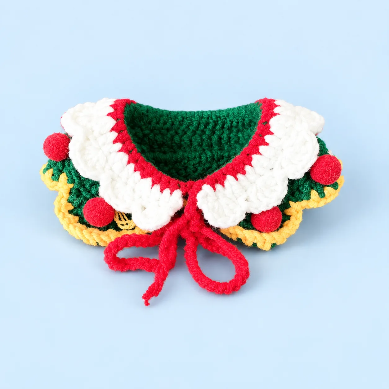 Layered green pet collar