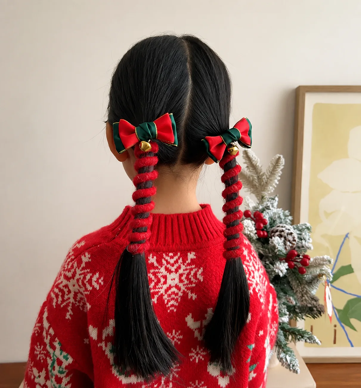 Styling example. One selected hair wrap is included; any additional pieces are not included.