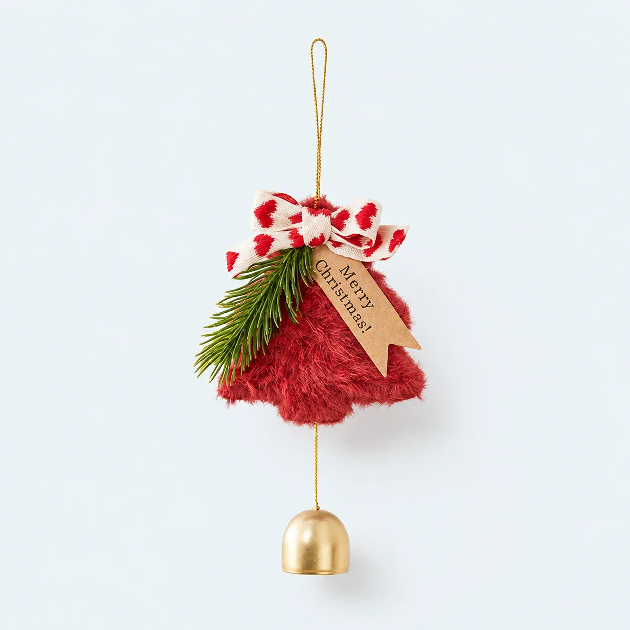 Fluffy red tree ornament