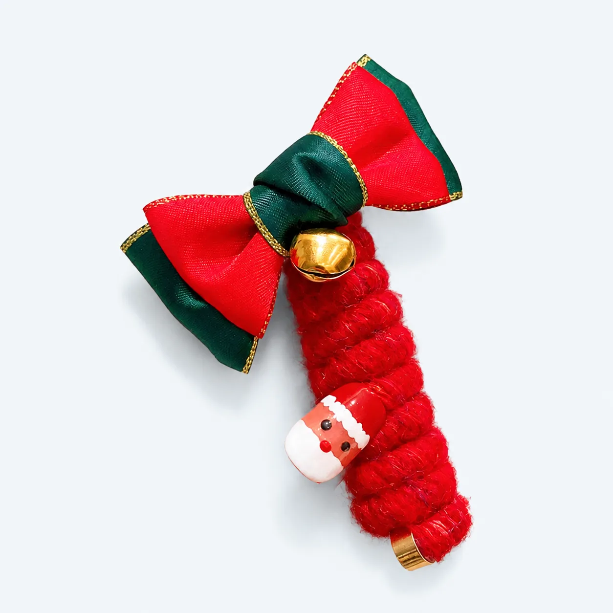 Red bell spiral hair wrap