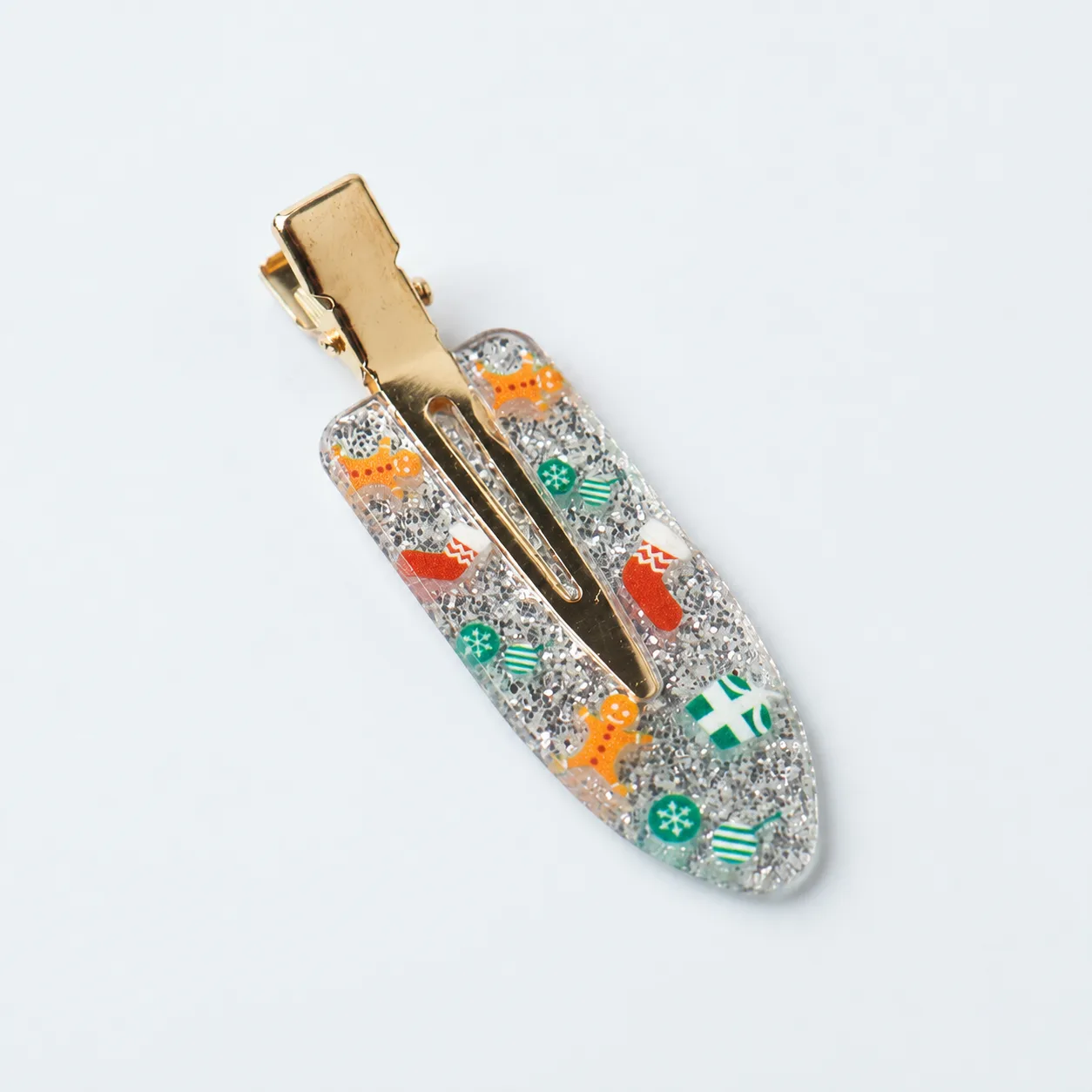 Gingerbread print hair clip