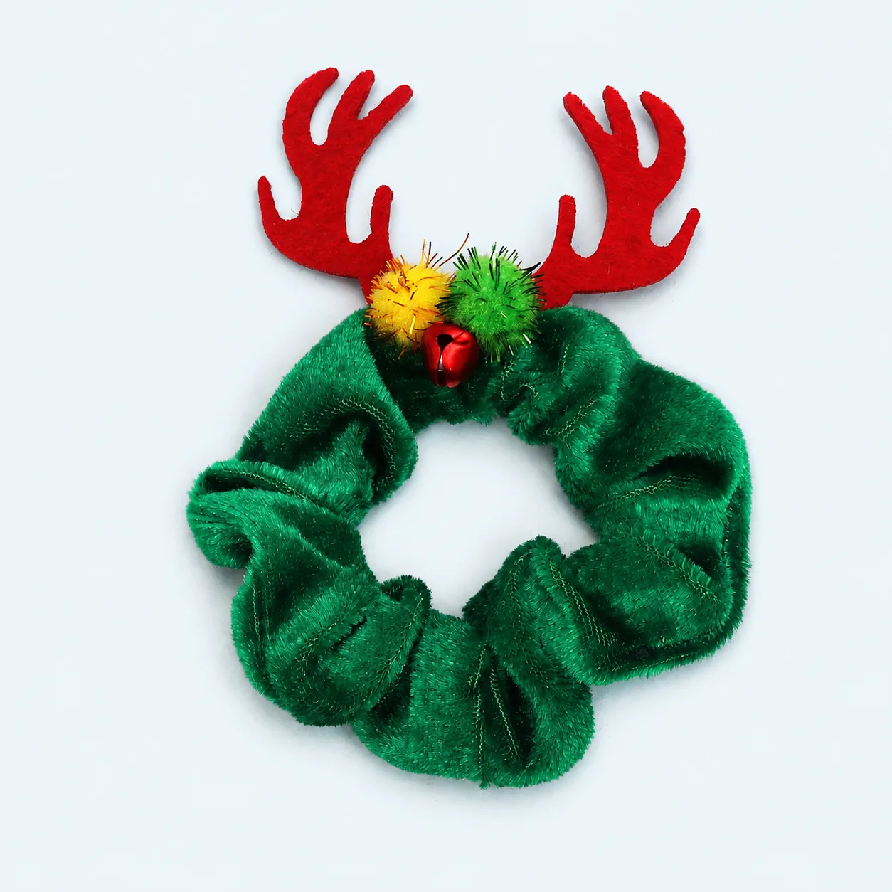 Green antler scrunchie