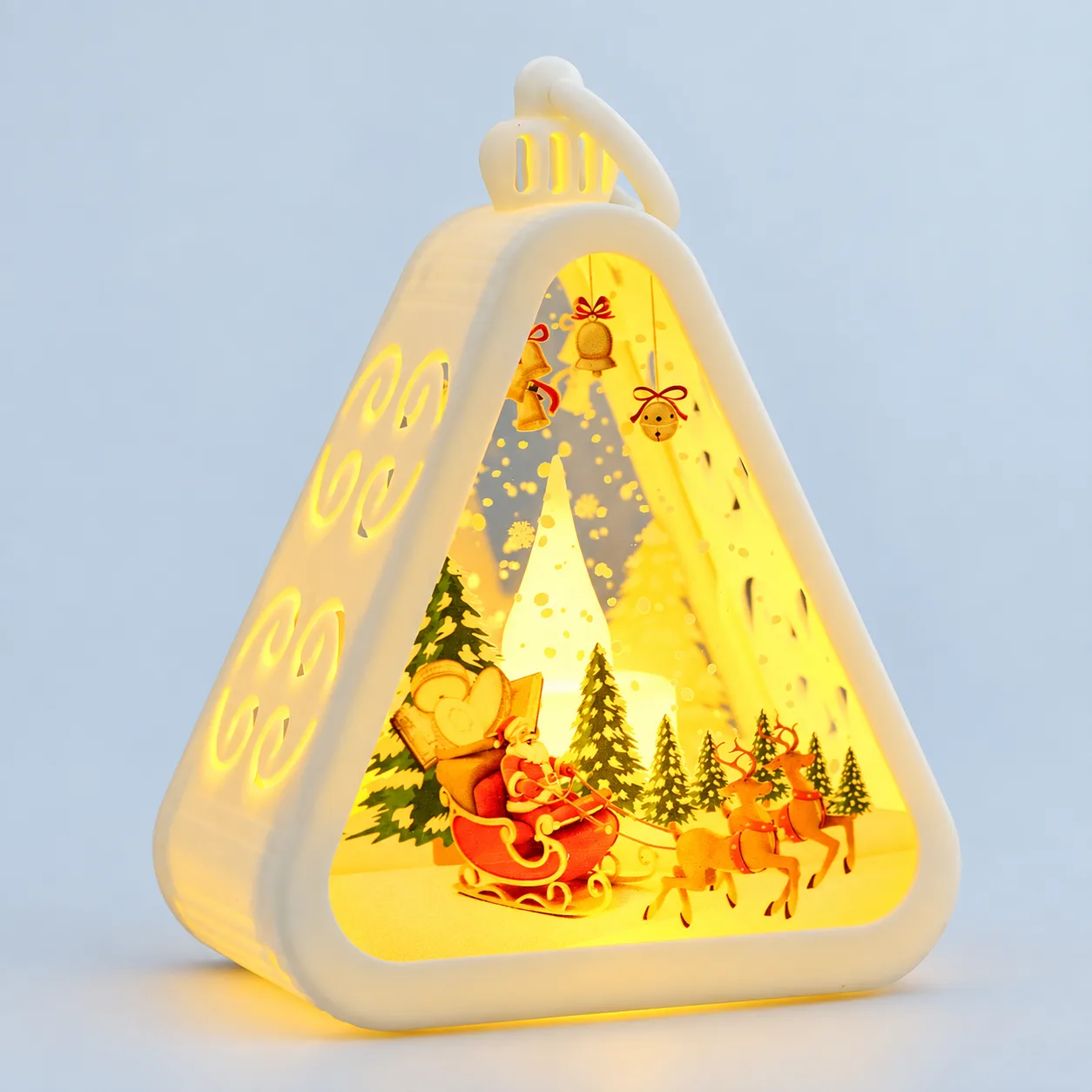 White reindeer lantern