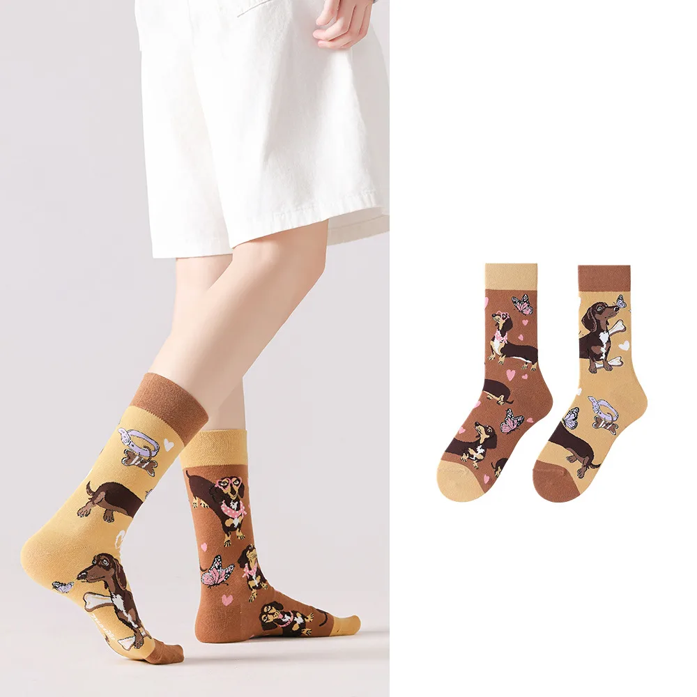 Dachshund mismatched socks
