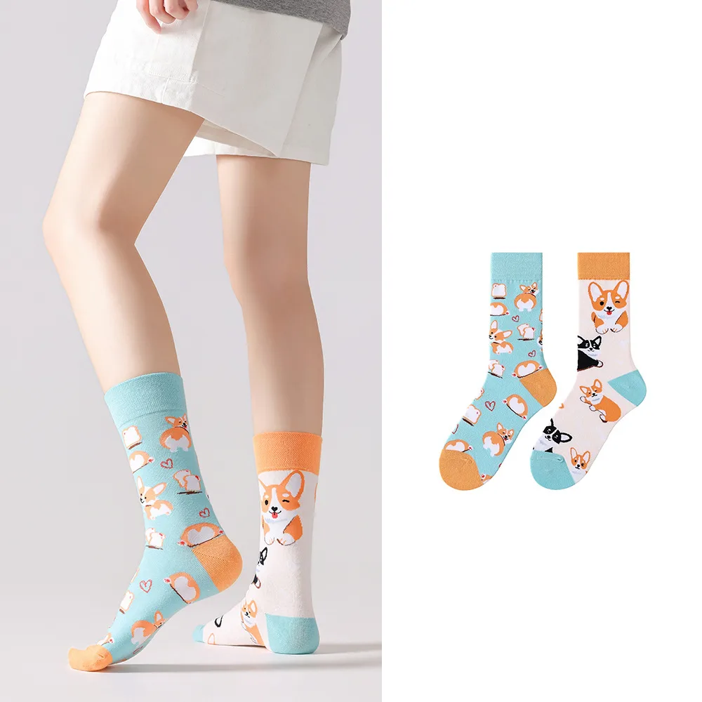 Corgi mismatched socks
