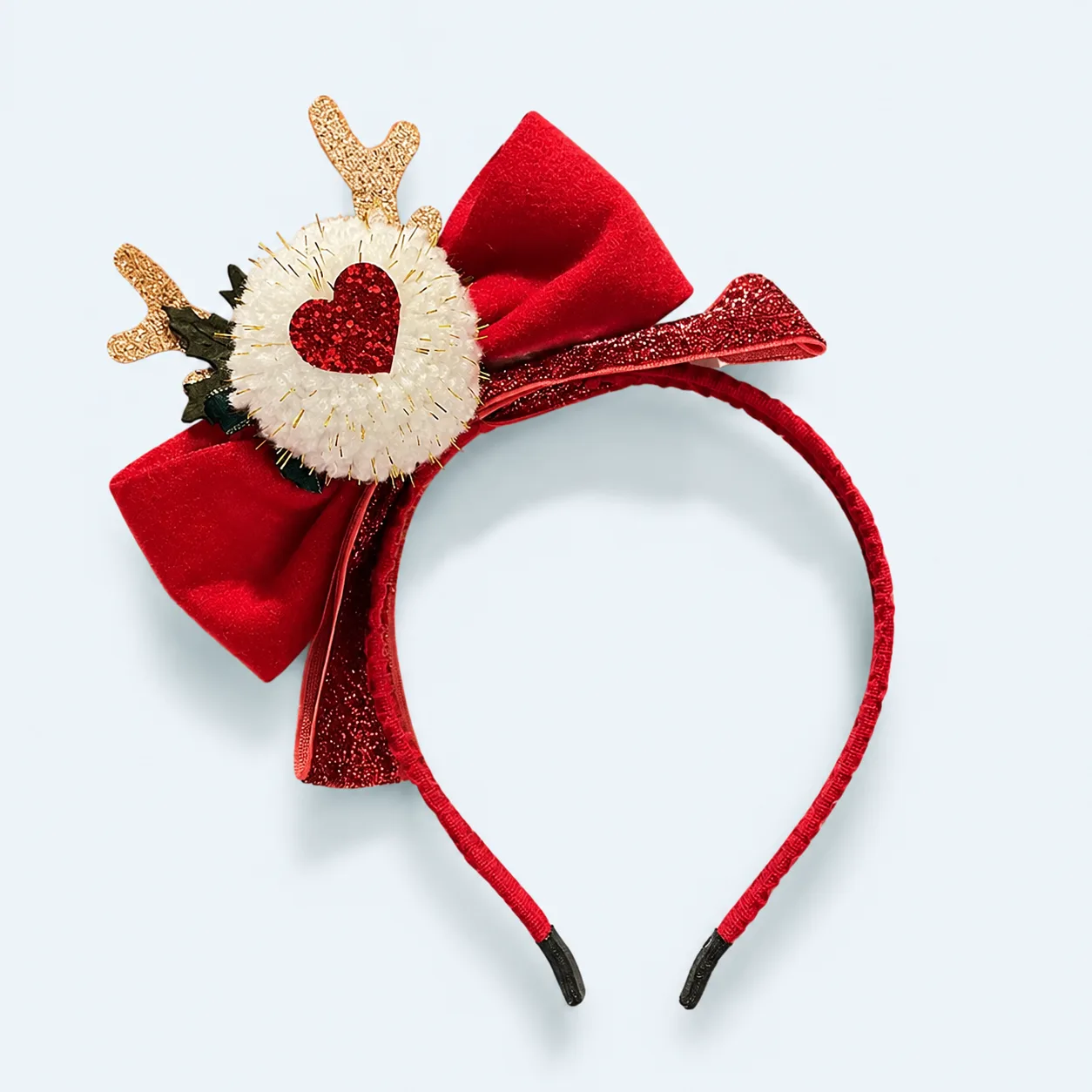 Big bow reindeer headband