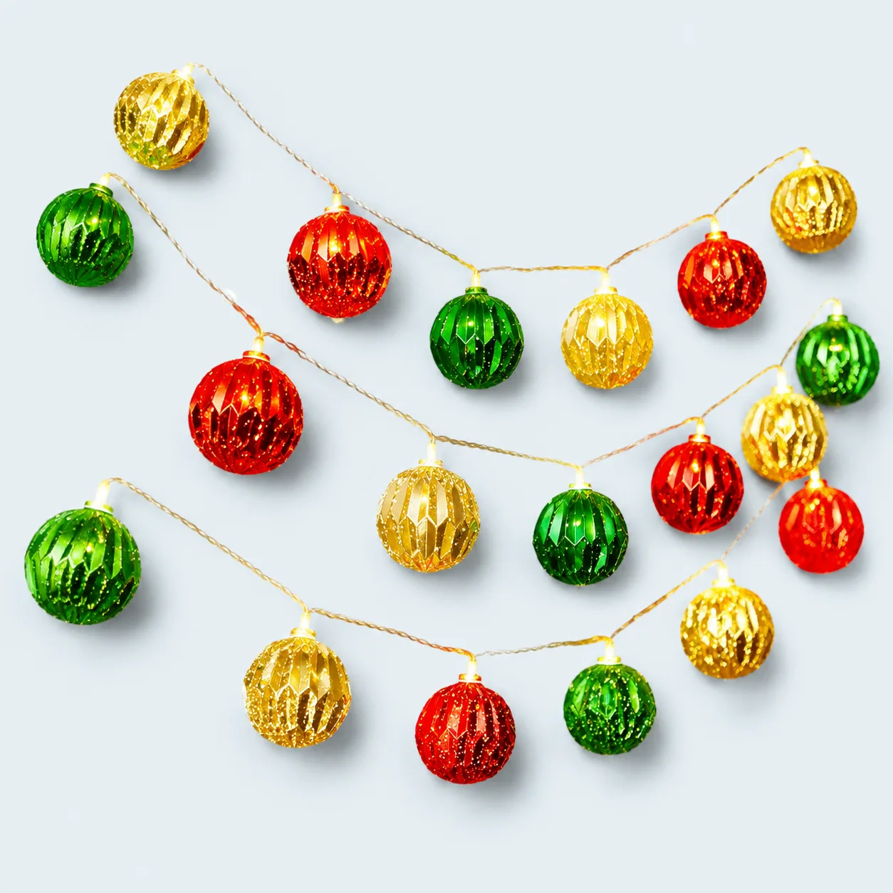 Faceted bauble lights
