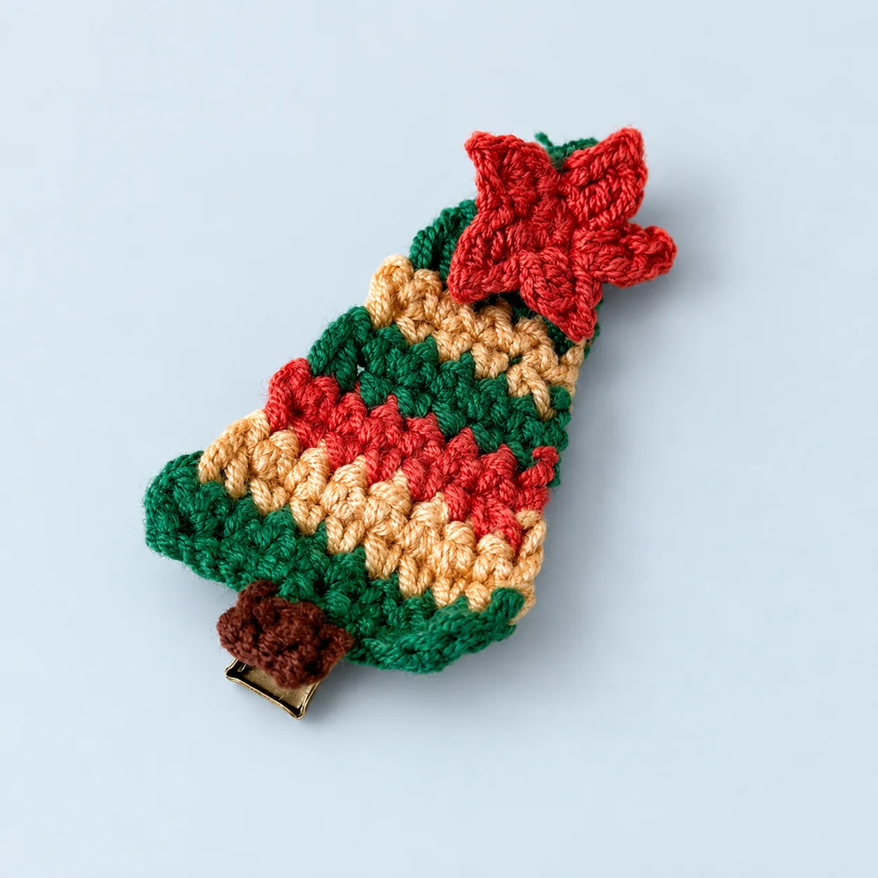Rainbow tree hair clip