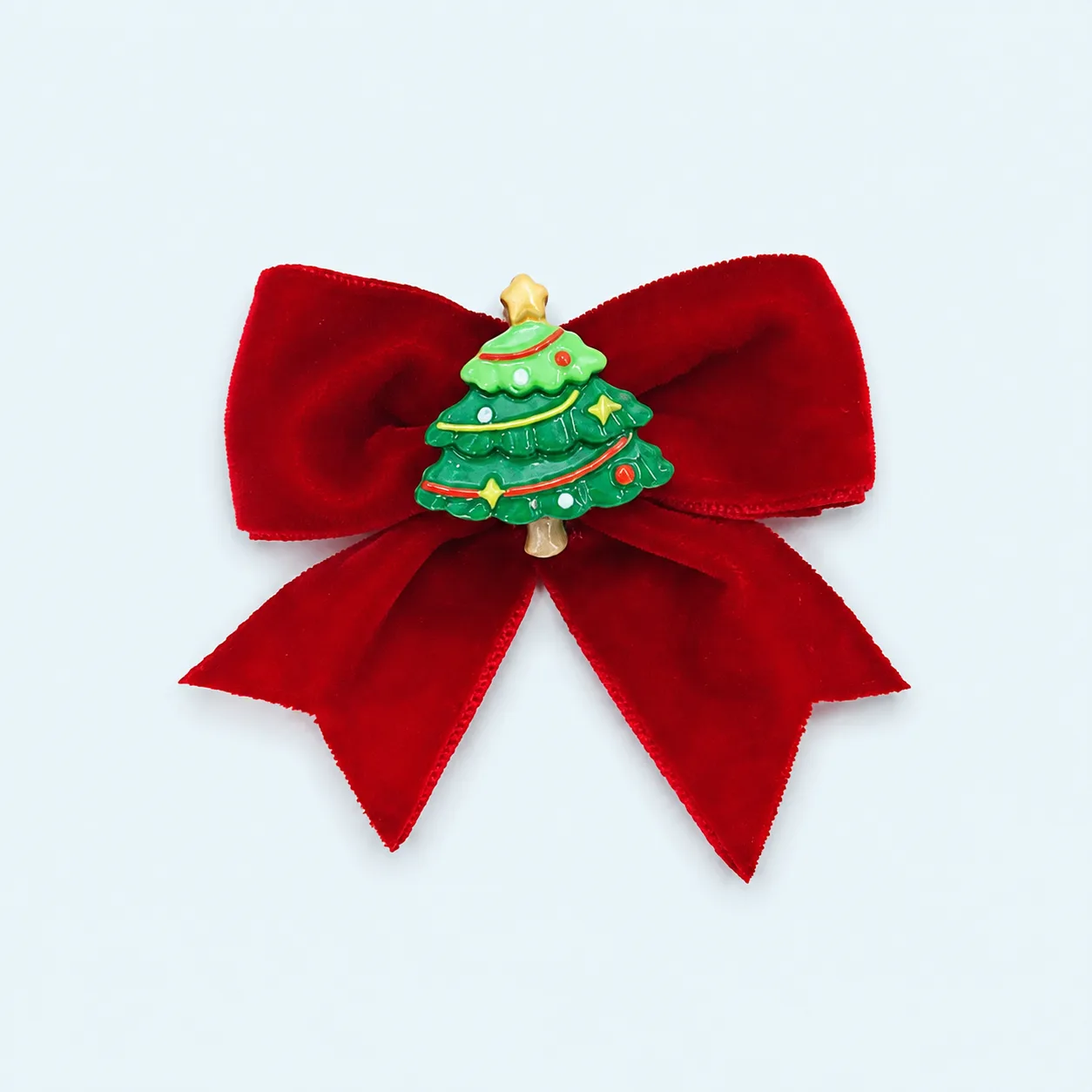 Red tree bow clip