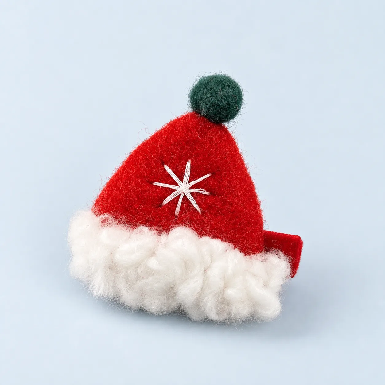 Little Santa hat hair clip
