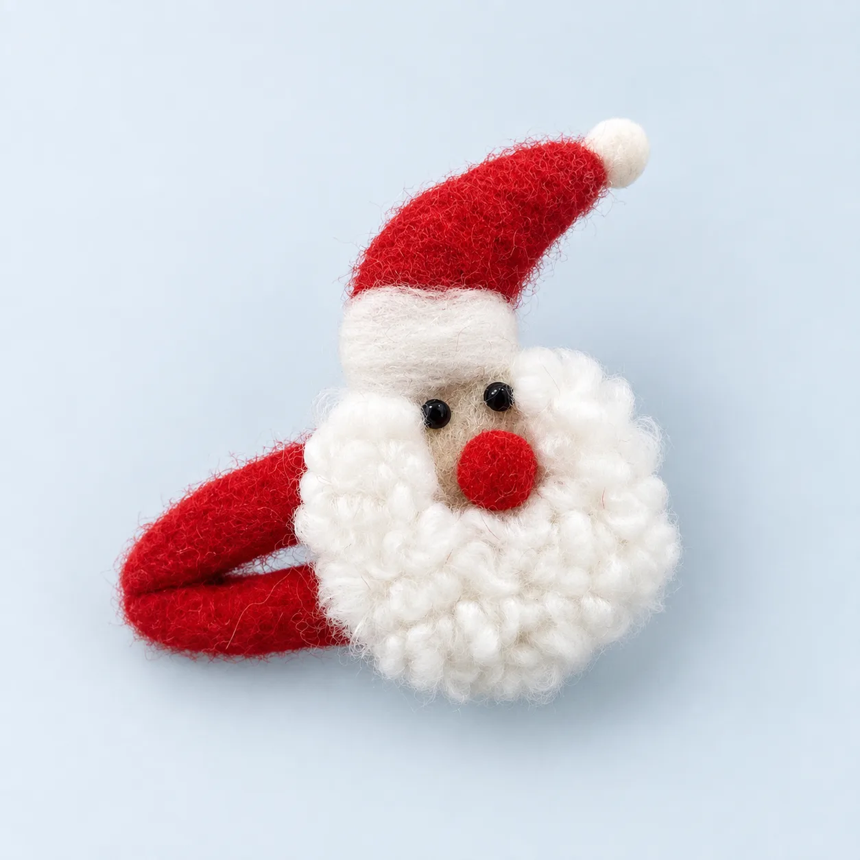Little Santa face hair clip