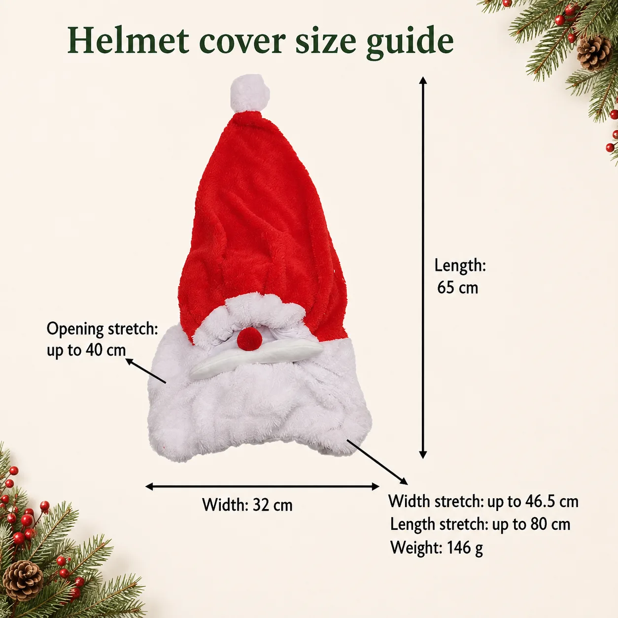 Supplier measurements of the decorative cover, laid flat.