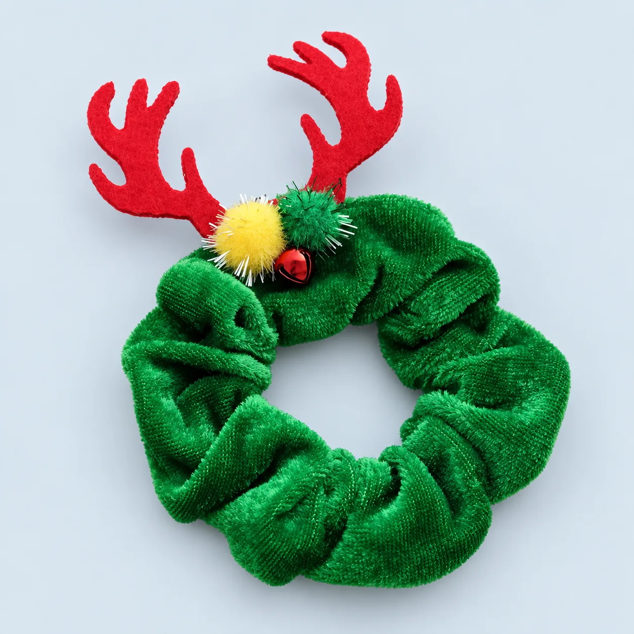 Green antler scrunchie
