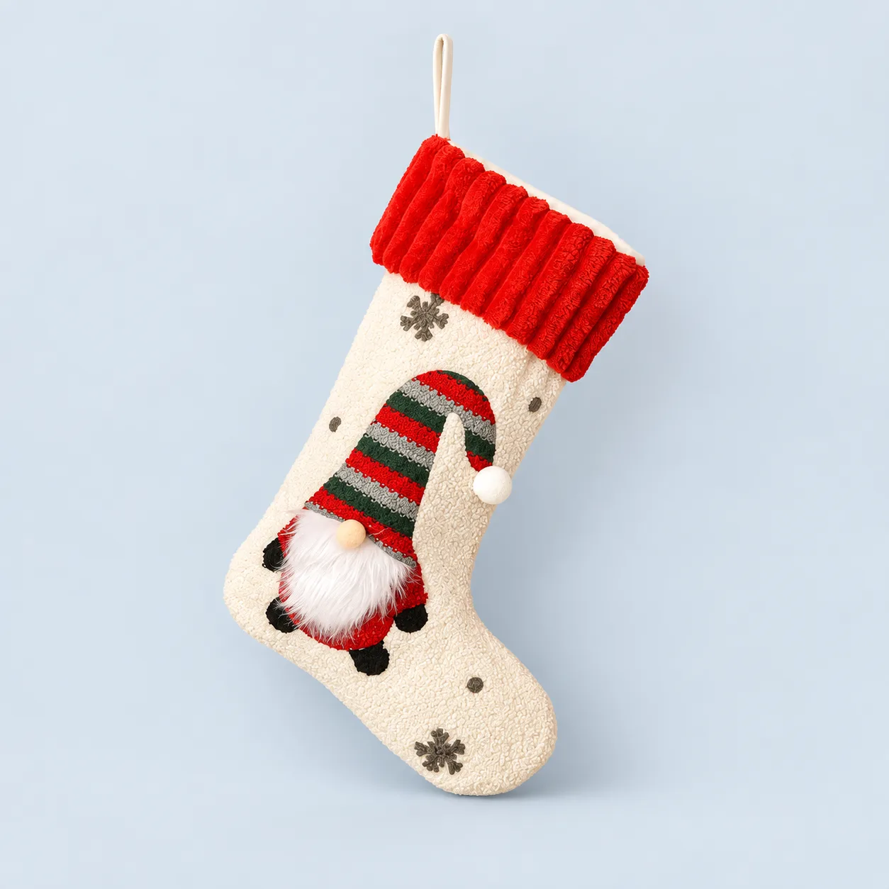 White gnome stocking