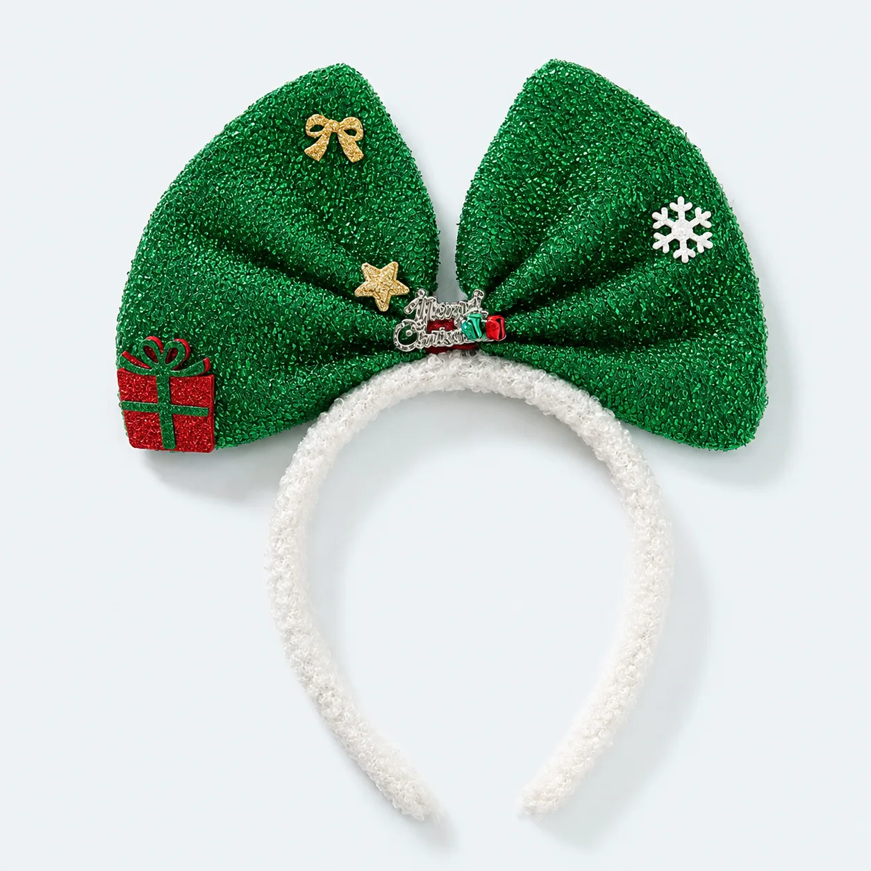 Green gift-bow headband
