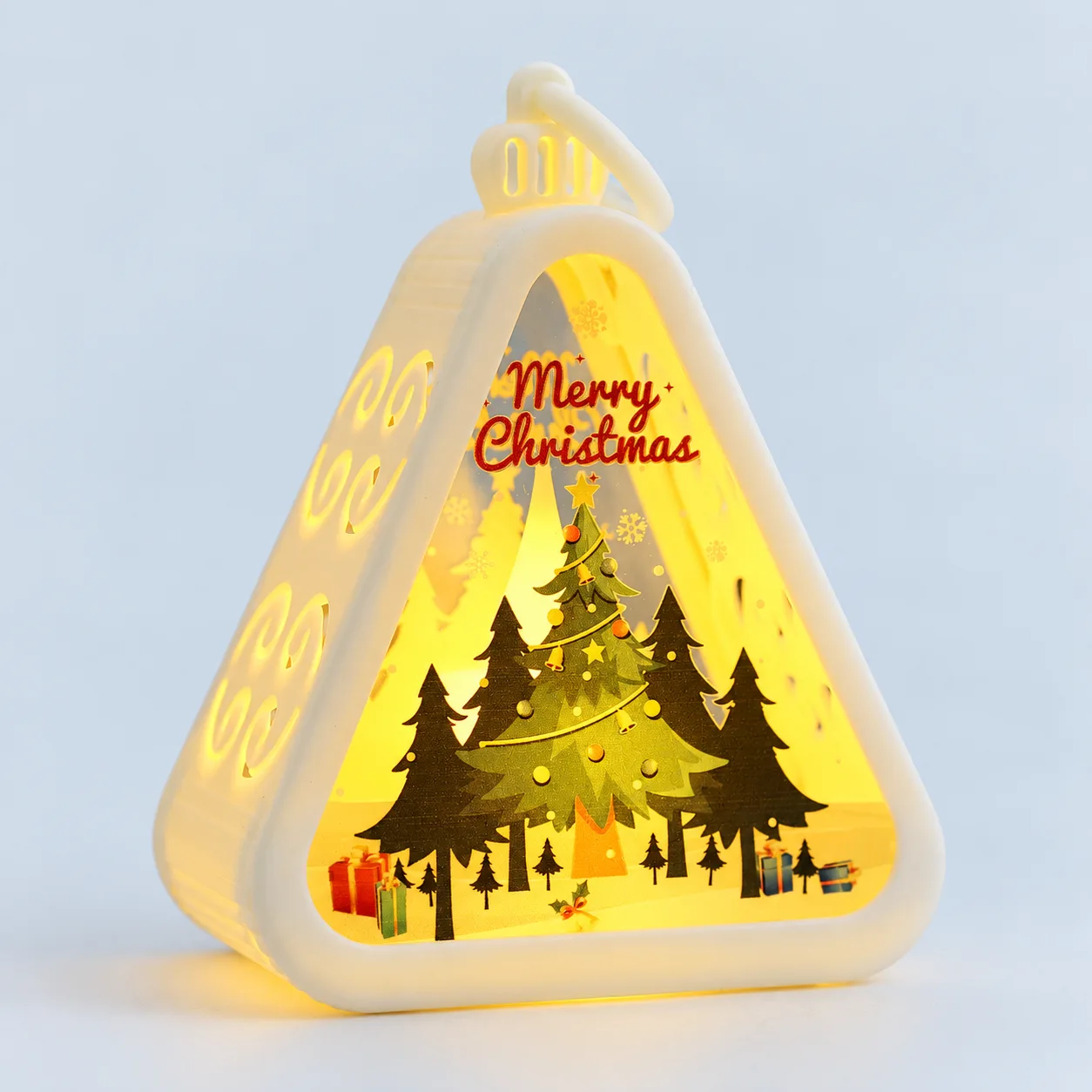 White Christmas tree lantern