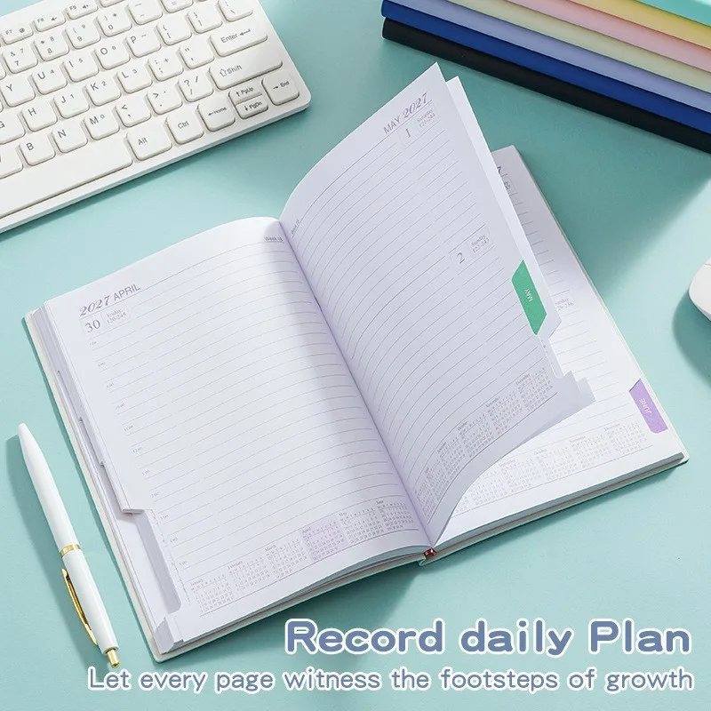 Supplier interior layout example with coloured month tabs.