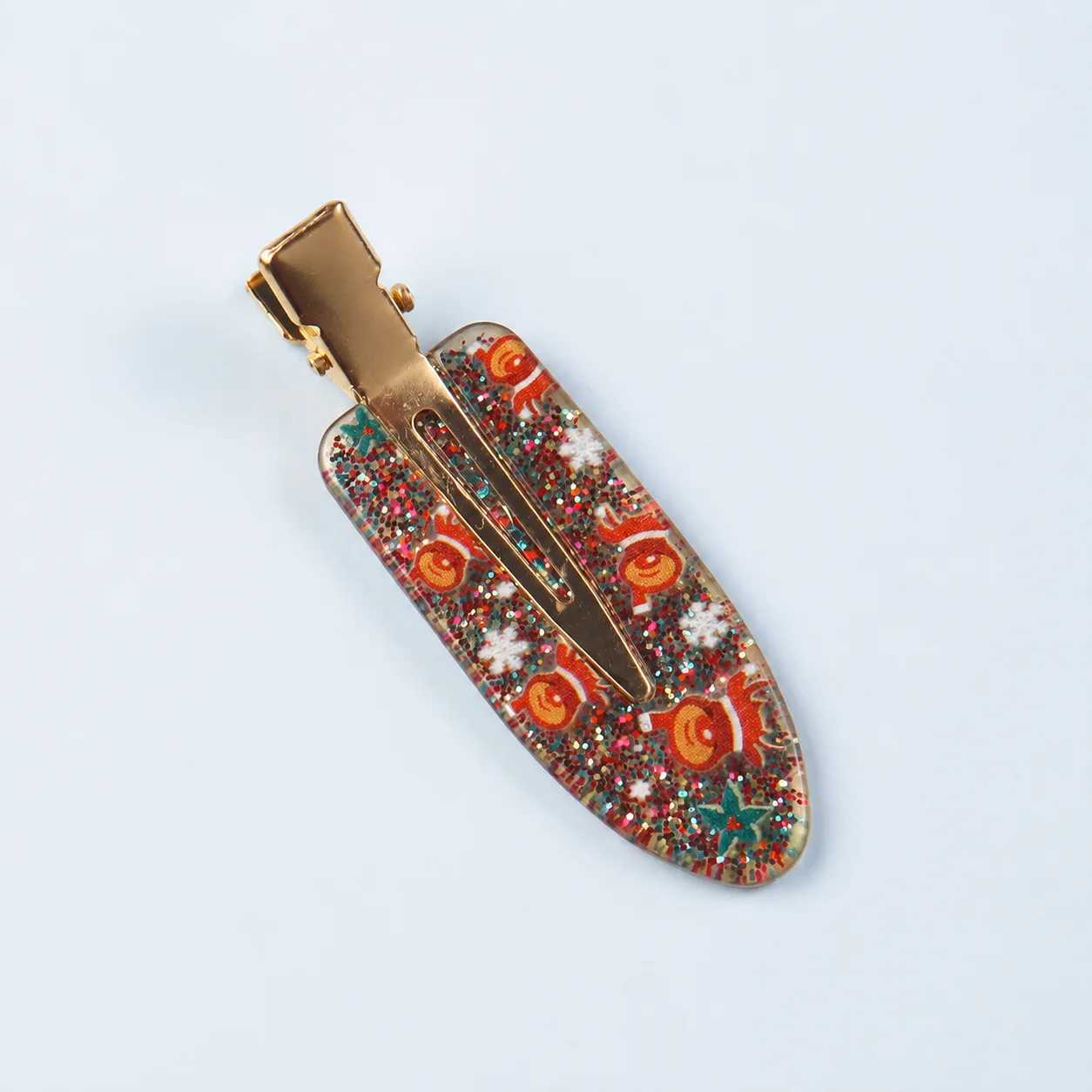 Reindeer print hair clip