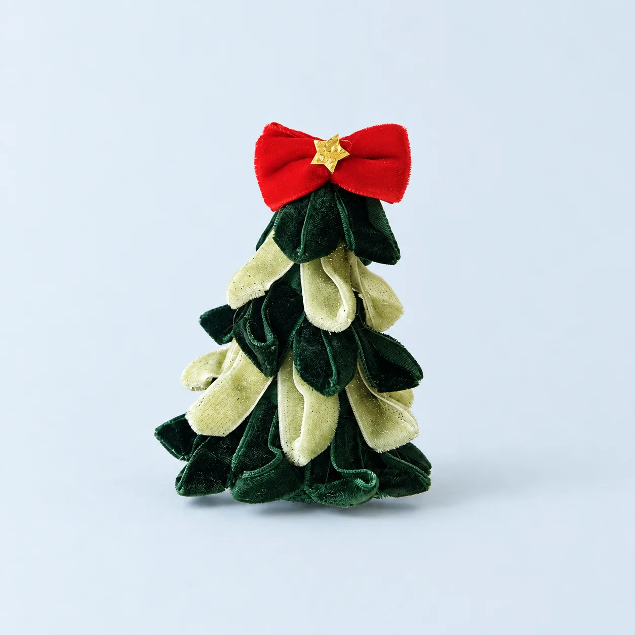 Velvet ribbon tree hair clip