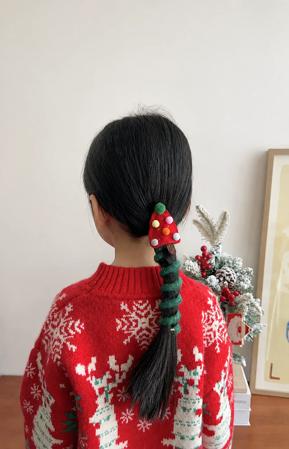 Styling example. One selected hair wrap is included; any additional pieces are not included.