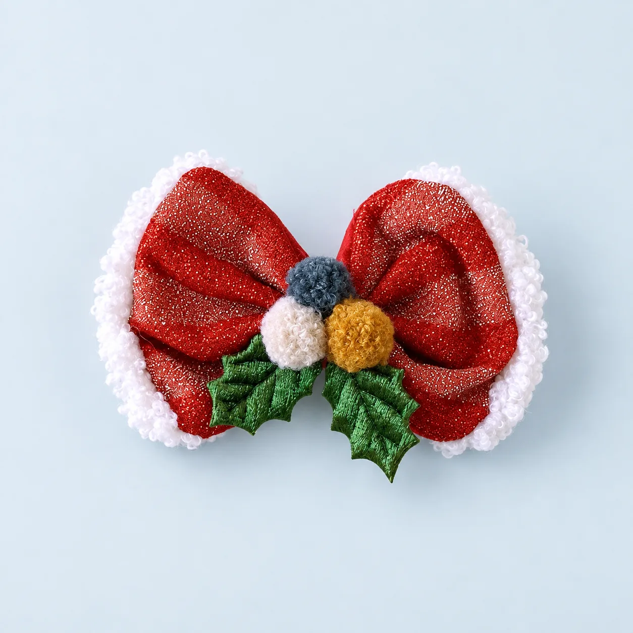Festive bow hair clip