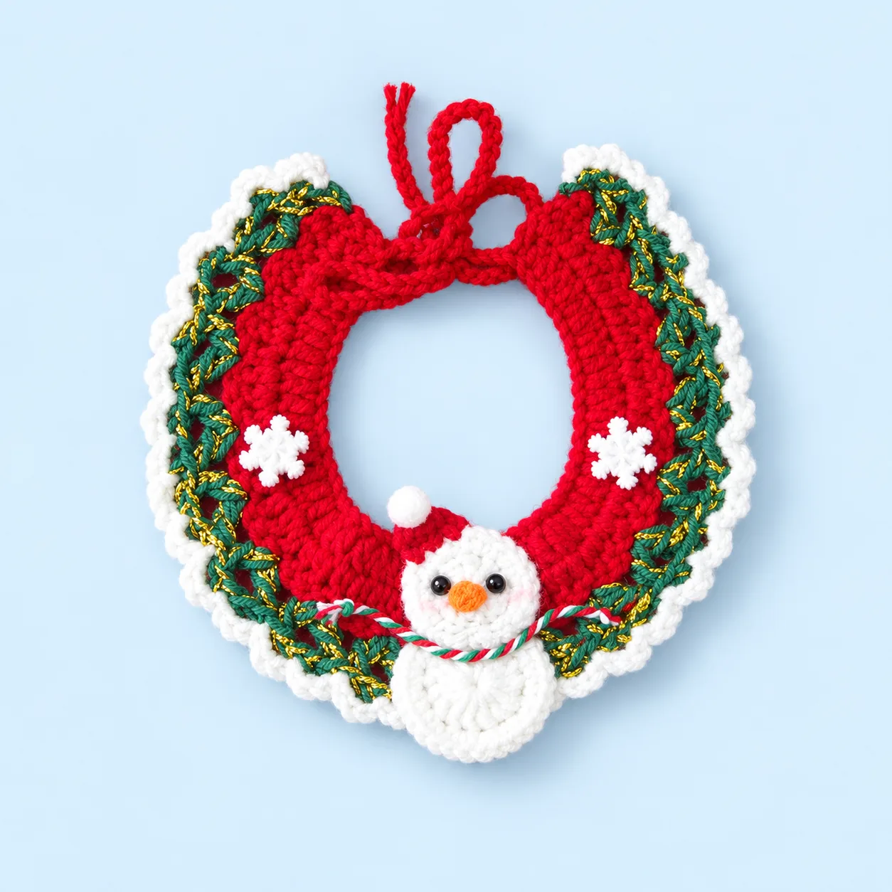 Snowman pet bib