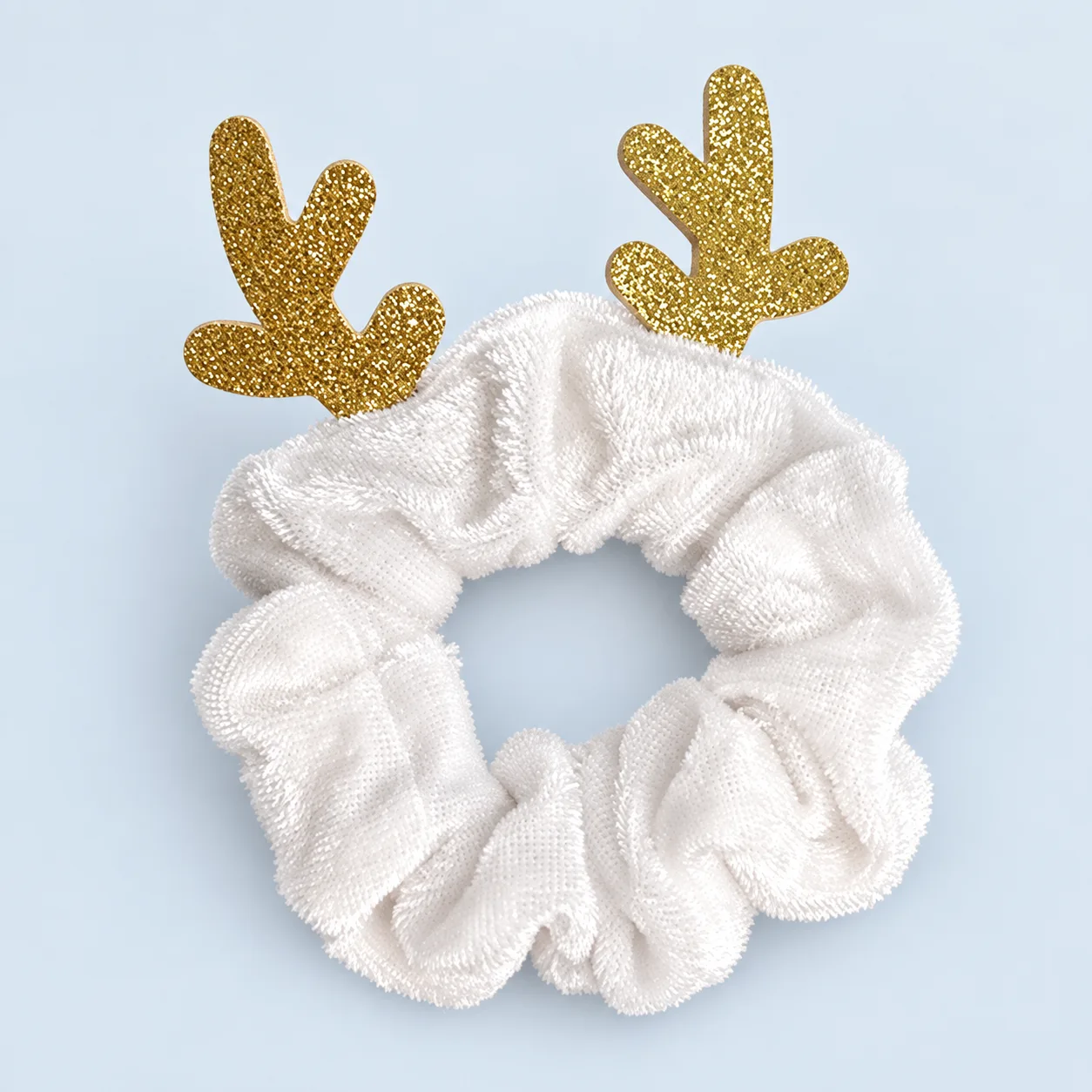 White antler scrunchie