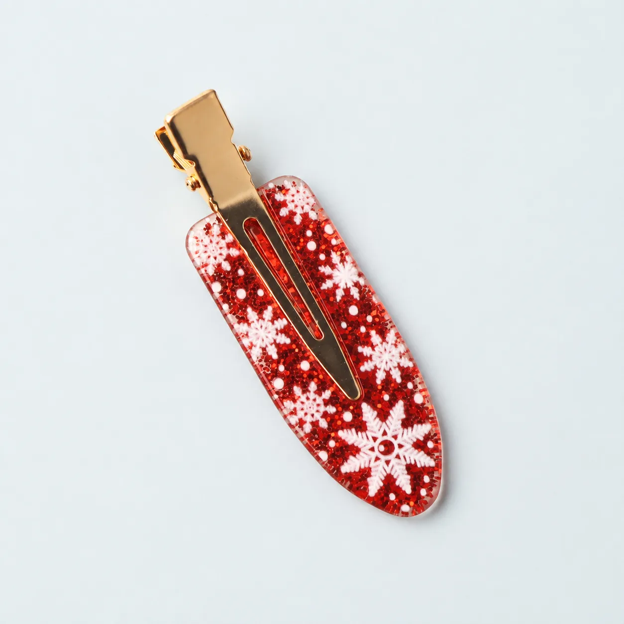 Snowflake print hair clip