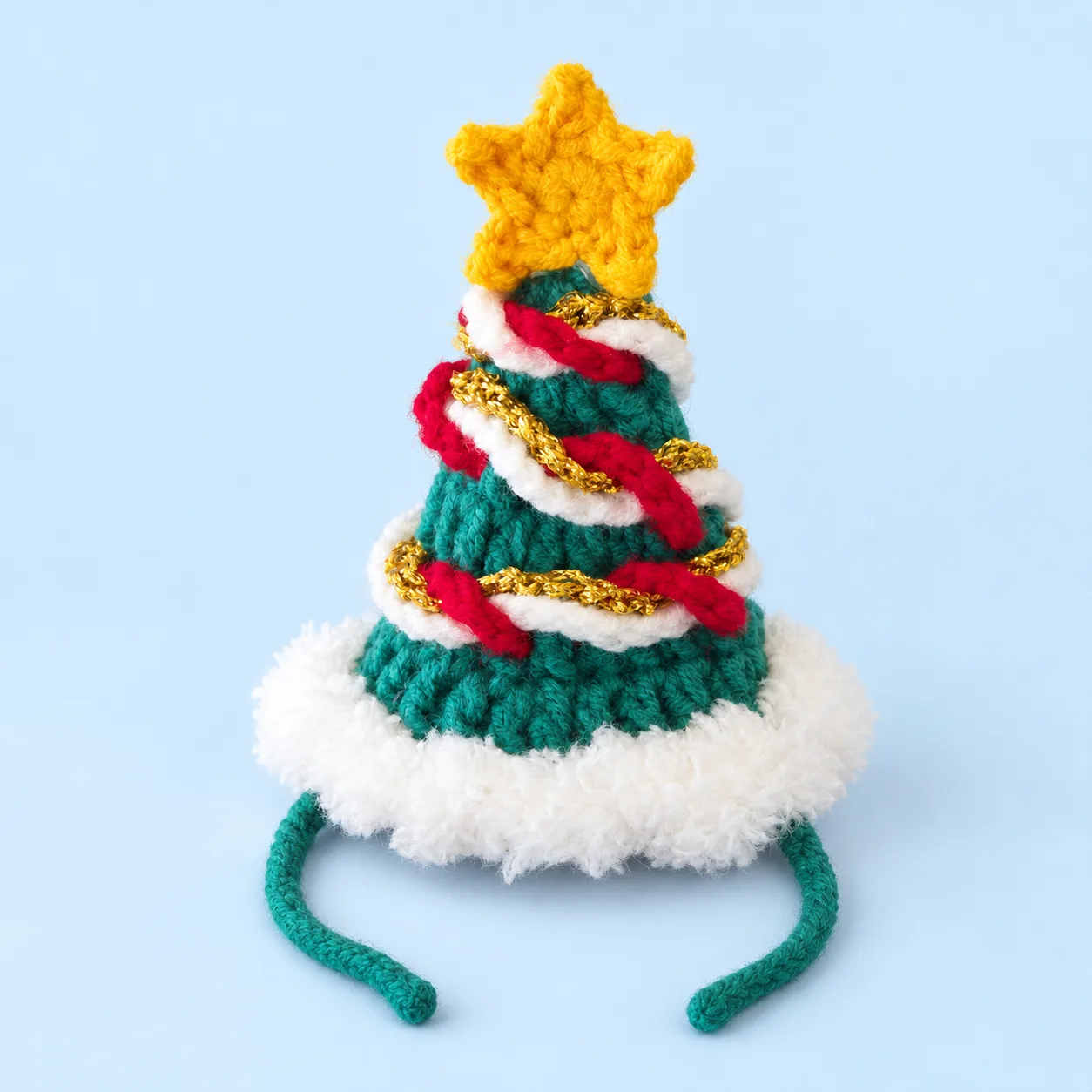 Snowy tree pet hat