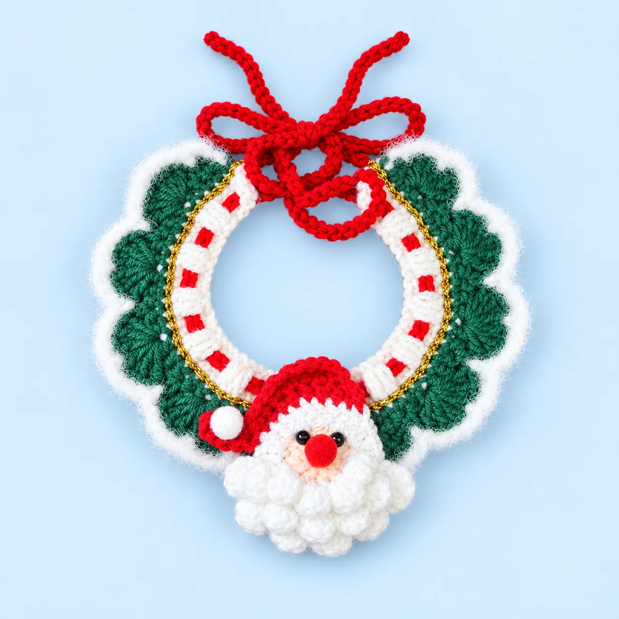 Woodland Santa pet bib