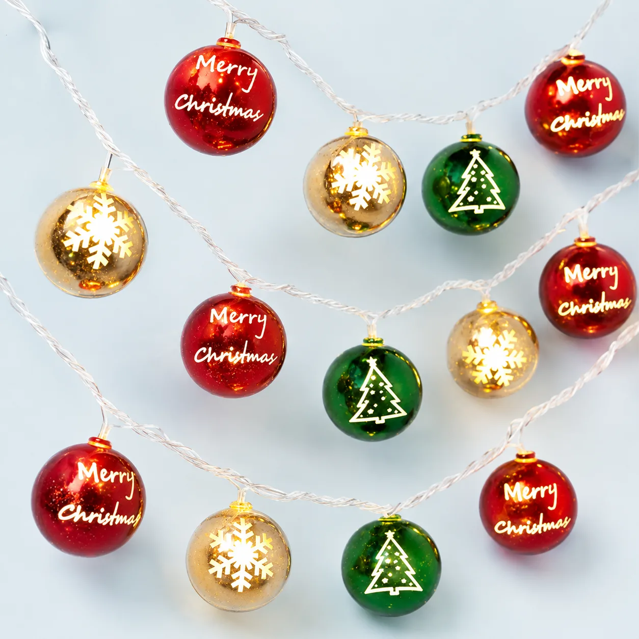 Christmas bauble lights
