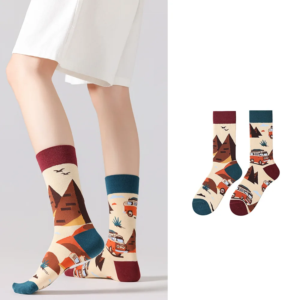 Campervan mismatched socks