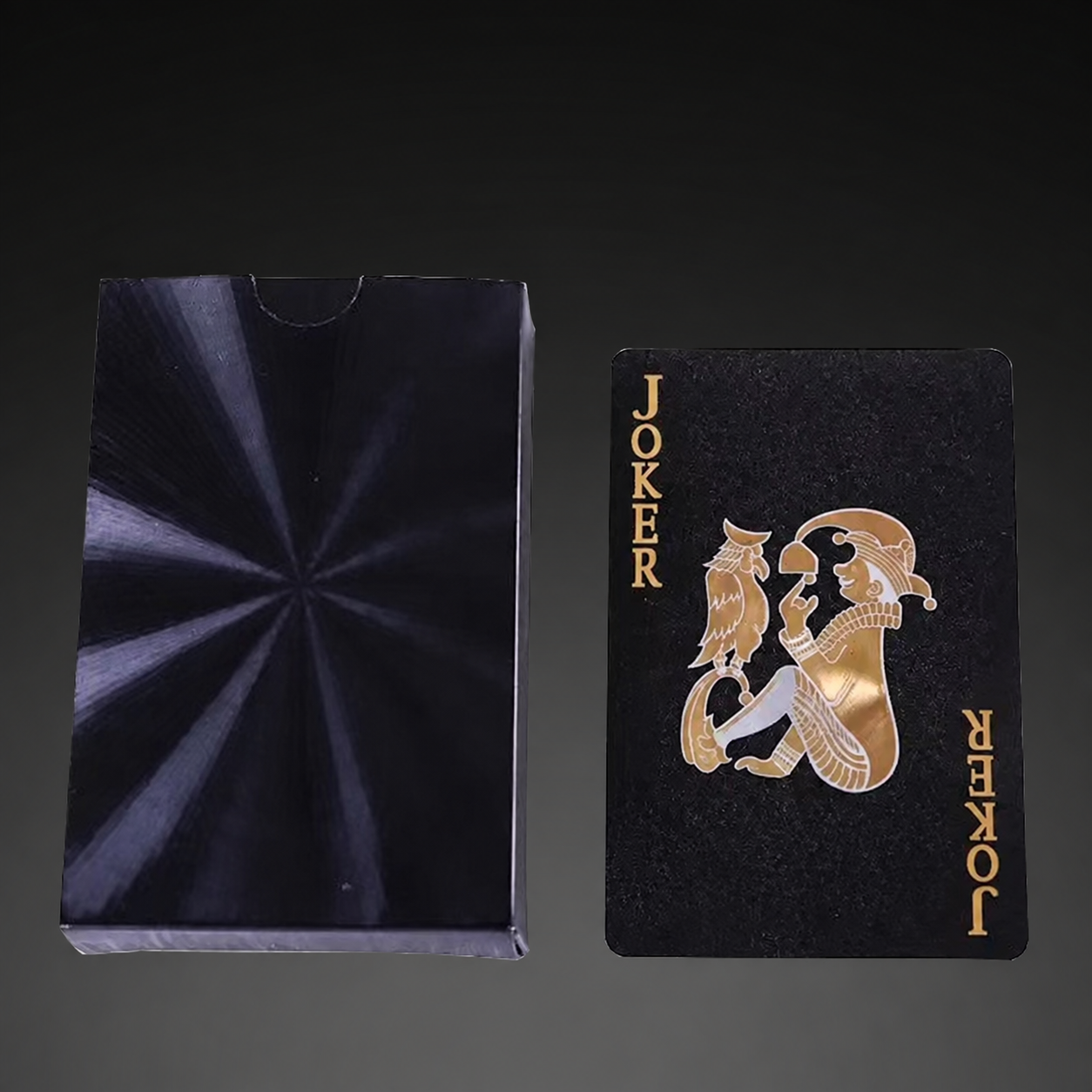 Black rays playing cards