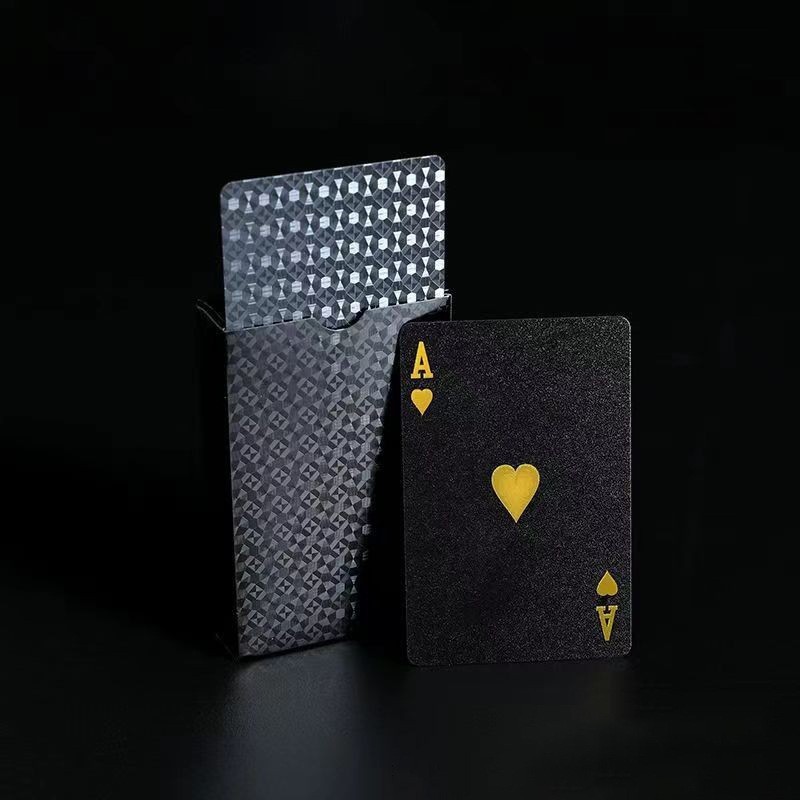 Black check playing cards